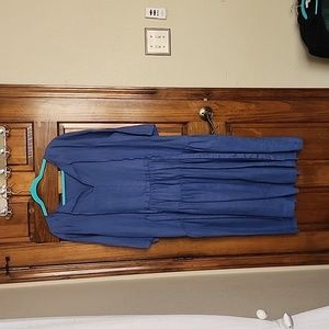 Visible Art 100% Linen Bohemian Dress in Midi length with pockets